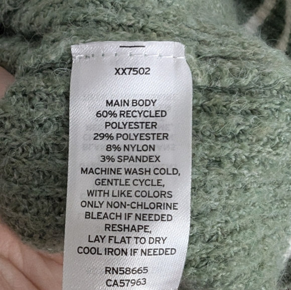 Green Collared Sweater with White Trim - Picture 4 of 4